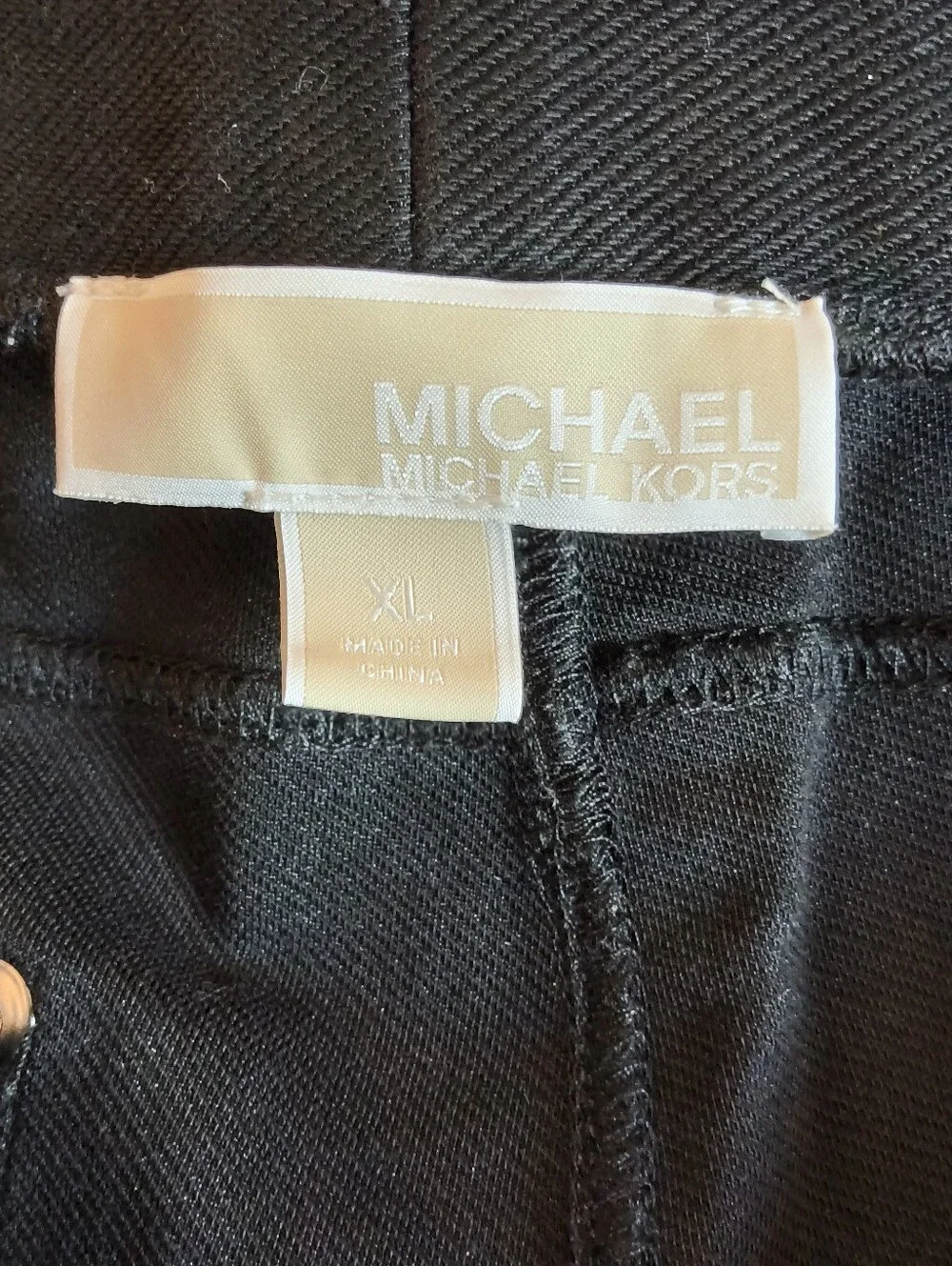 MICHAEL Michael Kors XL Black White Tuxedo Stripe Skinny Stretch Pants